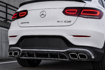 Mercedes GLC Coupé C253 2016–2023 Zadní difuzor s koncovkami Silver (design AMG63 2020-2022) fotografie 3