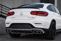 Mercedes GLC Coupé C253 2016–2023 Zadní difuzor s koncovkami Silver (design AMG63 2020-2022) fotografie 4