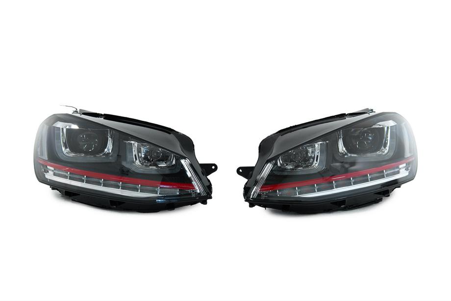 Volkswagen Golf 7/E-Golf 2012–2020 Přední světlomety Red-V2 (2012-2017, dynamické směrovky, 2 ks) Fotografie 3