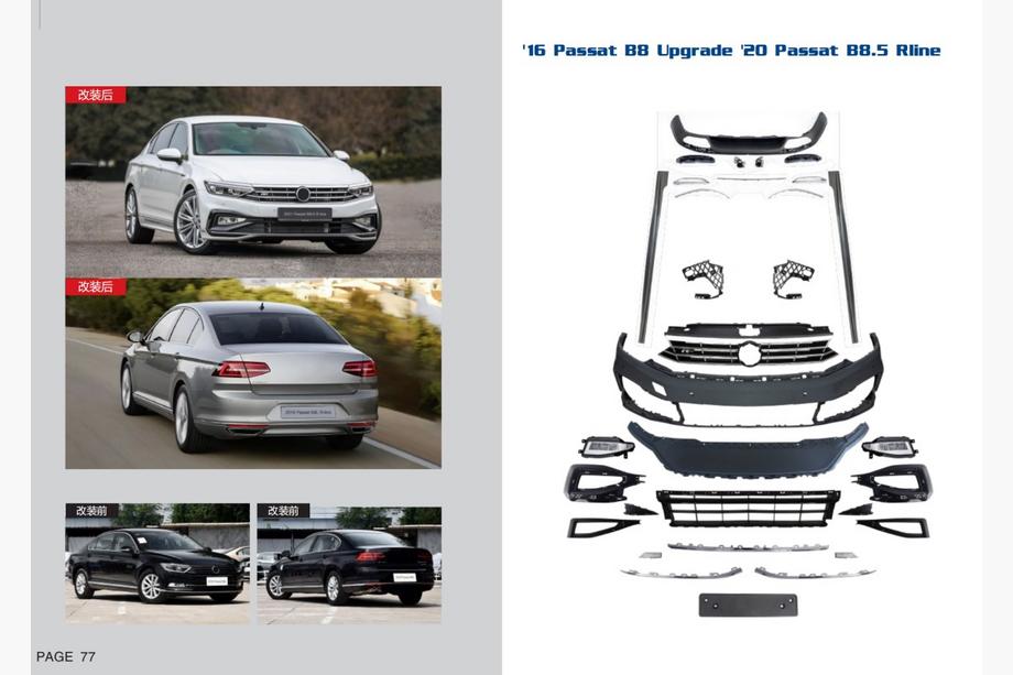 Volkswagen Passat B8 2015–2023 Facelift sada na R-Line 2020+ Fotografie 1