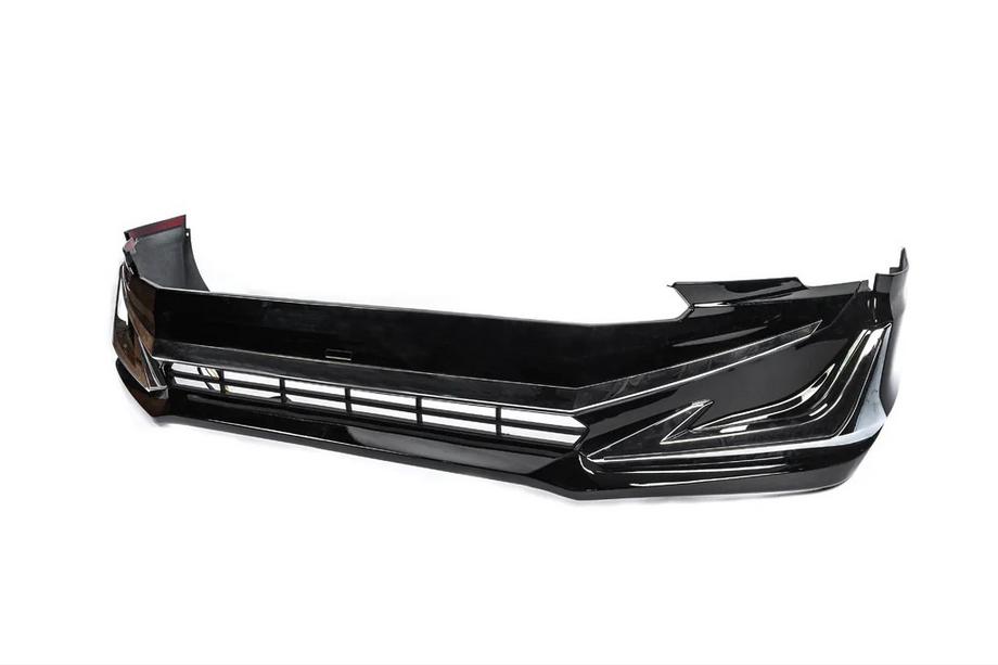 Toyota Land Cruiser Prado 150 2009–2023 Lip spoiler předního nárazníku Modelista V3-LED (2017-) Černá barva Image