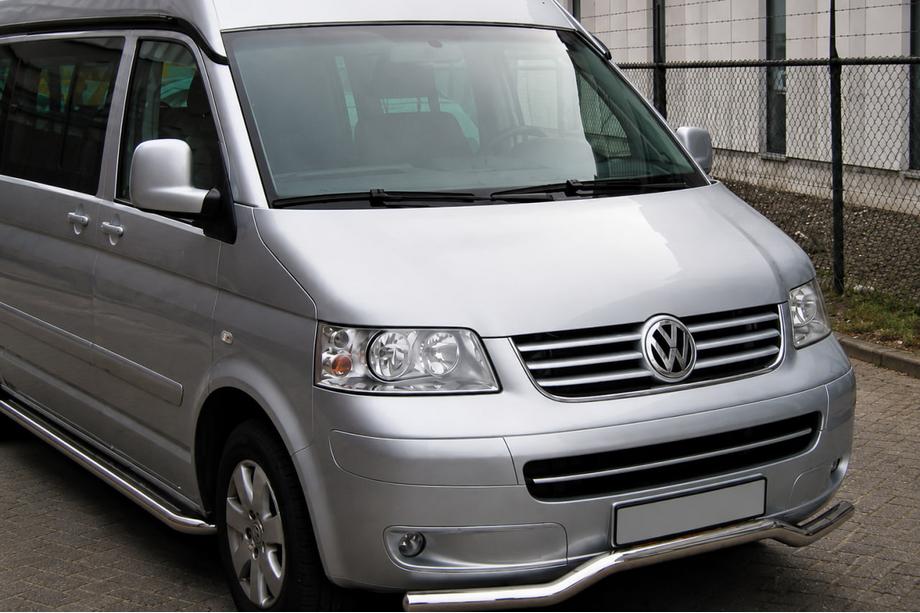 Volkswagen T5 Multivan 2003–2010 Přední ochranný rám Vlna (nerez) Image
