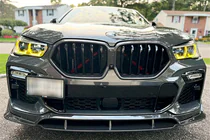 BMW X6 G06 2019–2027 Carbon V1 lip spoiler předního nárazníku (pro M-Sport, 2018-2022) fotografie 2