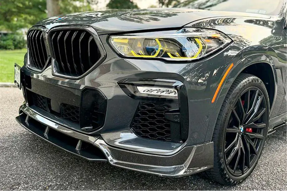 BMW X6 G06 2019–2027 Carbon V1 lip spoiler předního nárazníku (pro M-Sport, 2018-2022) Image