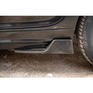 Univerzální Flap nástavce na boční prahy typ D (2 ks, černý lesk, ABS plast) fotografie 1