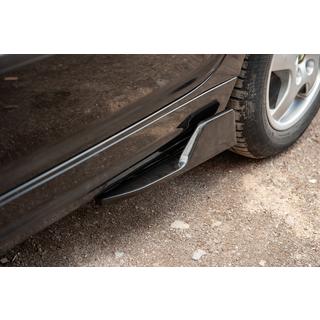 Univerzální Flap nástavce na boční prahy typ D (2 ks, černý lesk, ABS plast) fotografie 2