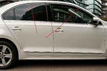 Volkswagen Jetta 2011–2018 Horní okenní lišty 6 ks, nerez OmsaLine – italská nerezová ocel fotografie 1
