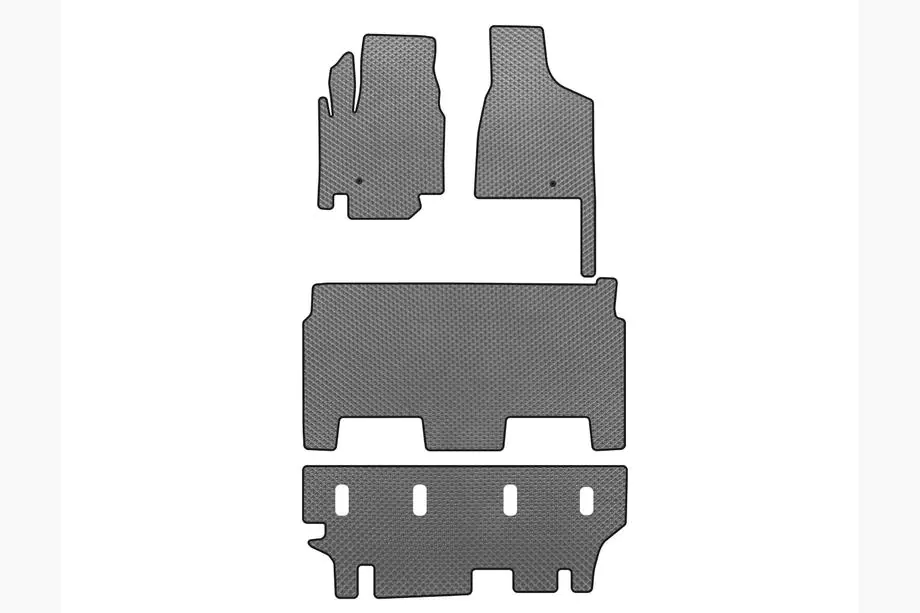 Dodge Grand Caravan V 2008–2020 Autokoberce EVA do interiéru (2008-2020, 3 řady, 8místné / výbava SXT, šedé) Fotografie 1