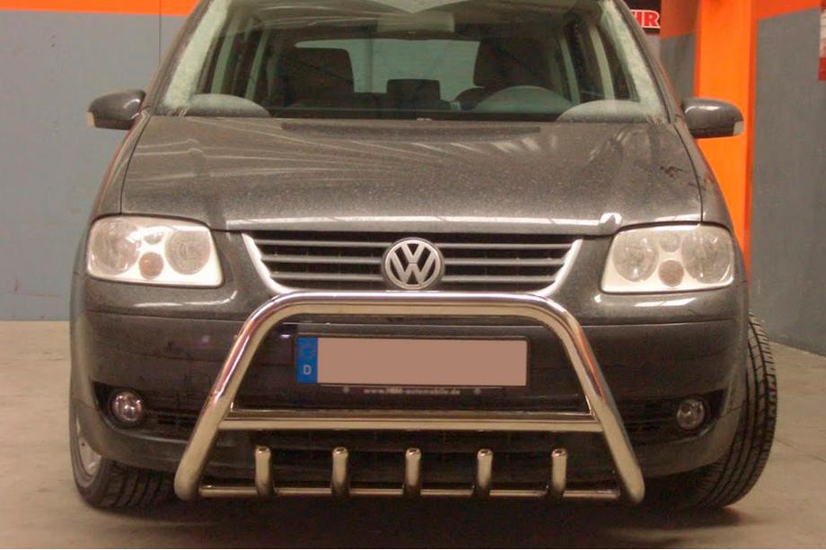 Volkswagen Touran 2003–2010 Přední ochranný rám WT003 (nerez) Fotografie 2