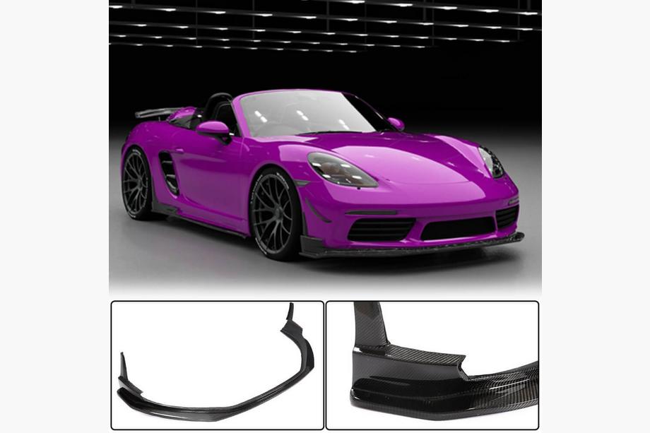Porsche Boxster/Cayman 982 (718) 2016– Karbonový přední lip spoiler na nárazník Lip V1 (2016-2019, karbon) Image