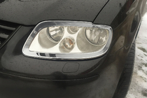 Volkswagen Caddy 2004–2010 Nerezové rámečky světlometů (2 ks) fotografie 1