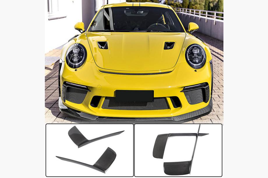 Porsche 911 (991) 2011–2019 Karbonové nástavce na přední nárazník V2 (pro GT3 (RS) 2017-2019, karbon) Image