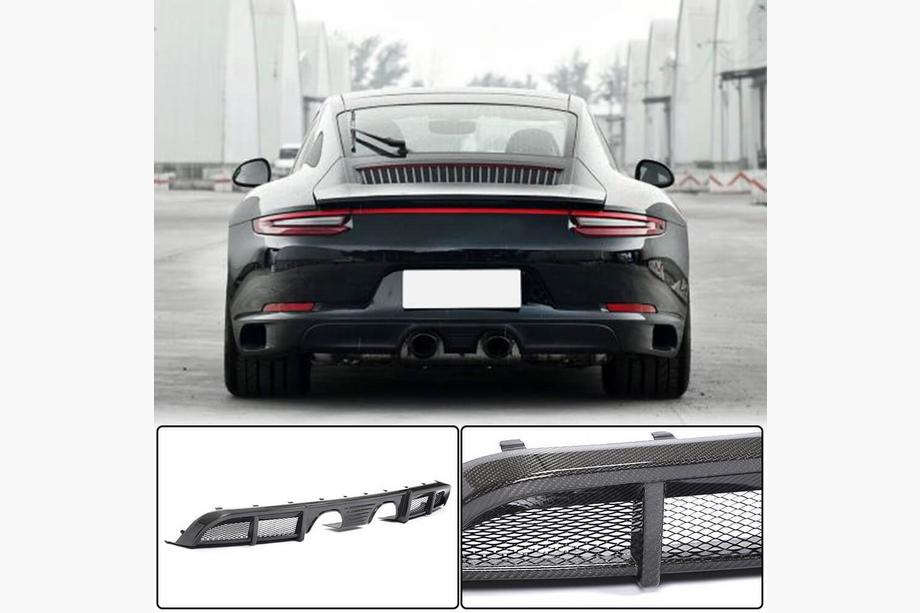 Porsche 911 (991) 2011–2019 Difuzor zadního nárazníku (pro Carrera 4 GTS 2017-2018, karbon) Fotografie 1