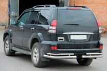 Toyota Land Cruiser Prado 120 2002–2009 Zadní dvojité rohy AK003-1 (2 ks, nerez) fotografie 1