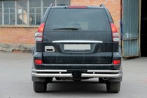 Toyota Land Cruiser Prado 120 2002–2009 Zadní dvojité rohy AK003-1 (2 ks, nerez) fotografie 2