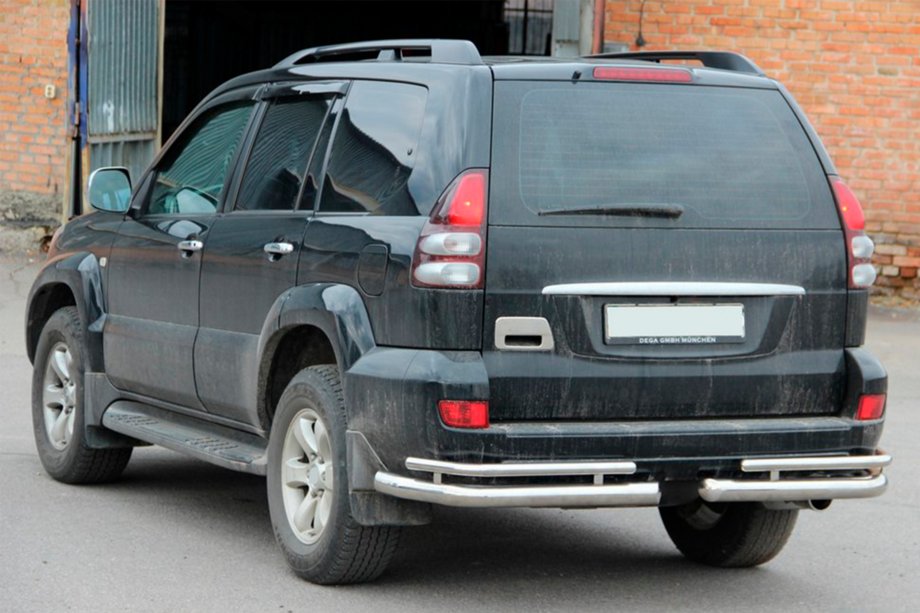 Toyota Land Cruiser Prado 120 2002–2009 Zadní dvojité rohy AK003-1 (2 ks, nerez) Image