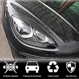 Mračítka na světlomety (2014-2018, karbon) Porsche Macan 2014–2024 fotografie 3