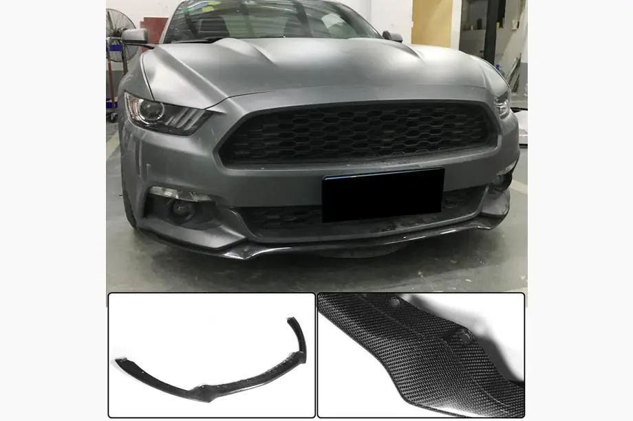 Ford Mustang 2015–2023 Přídavný lip spoiler předního nárazníku (2015-2017, karbon) Image