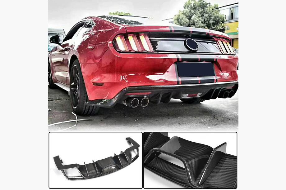 Ford Mustang 2015–2023 Difuzor zadního nárazníku V1 (2015-2017, karbon) Image