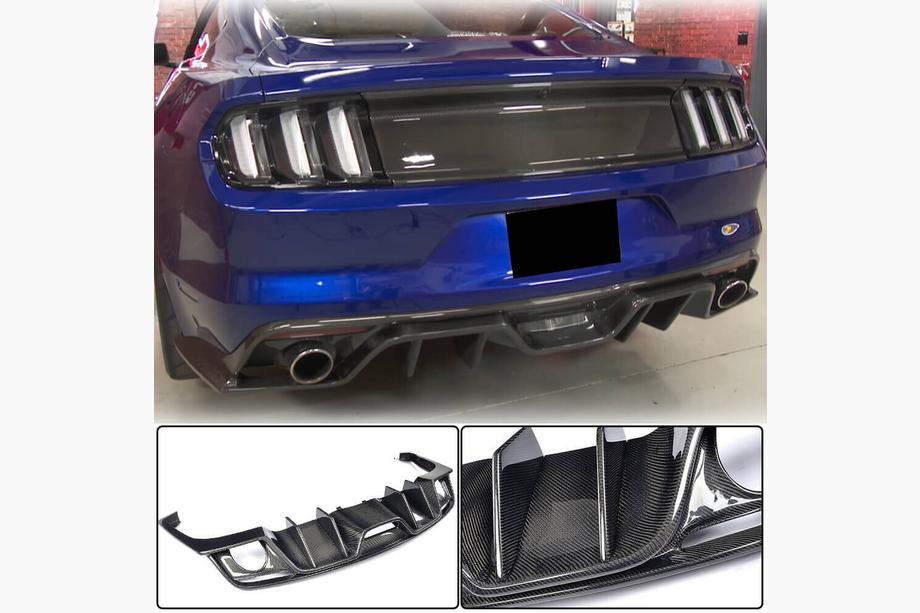 Ford Mustang 2015–2023 Difuzor zadního nárazníku V2 (2015-2017, karbon) Image