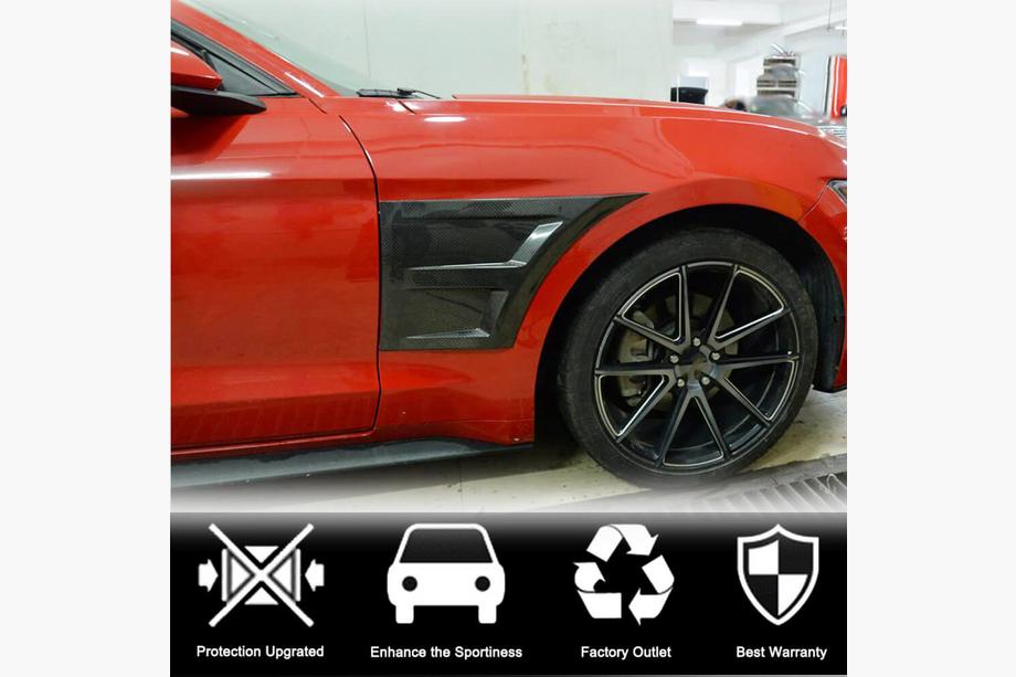 Ford Mustang 2015–2023 Karbonové kryty předních blatníků Fotografie 3