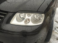 Volkswagen Caddy 2004–2010 Řasy na světlomety (černé) fotografie 1