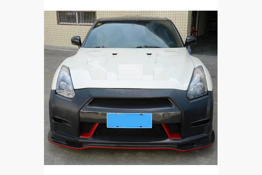 Nissan GT-R 2008–2025 Karbonový nástavec předního nárazníku Lip (2009-2015, Karbon) Fotografie 3