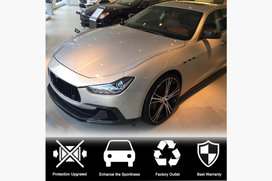 Maserati Ghibli 2013–2023 Karbonový nástavec předního nárazníku Lip V3 (pro Base/S/S Q4 2013-2017, karbon) Fotografie 2