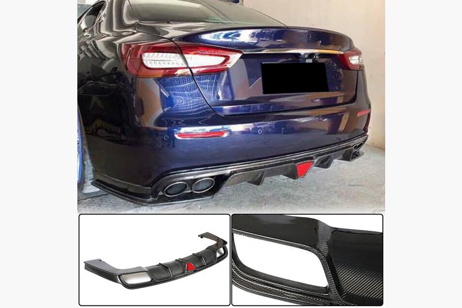 Maserati Quattroporte 2013–2023 Difuzor zadního nárazníku V1 (pro S/S Q4 2017-2020, karbon) Fotografie 1