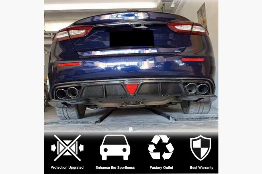 Maserati Quattroporte 2013–2023 Difuzor zadního nárazníku V1 (pro S/S Q4 2017-2020, karbon) Fotografie 2