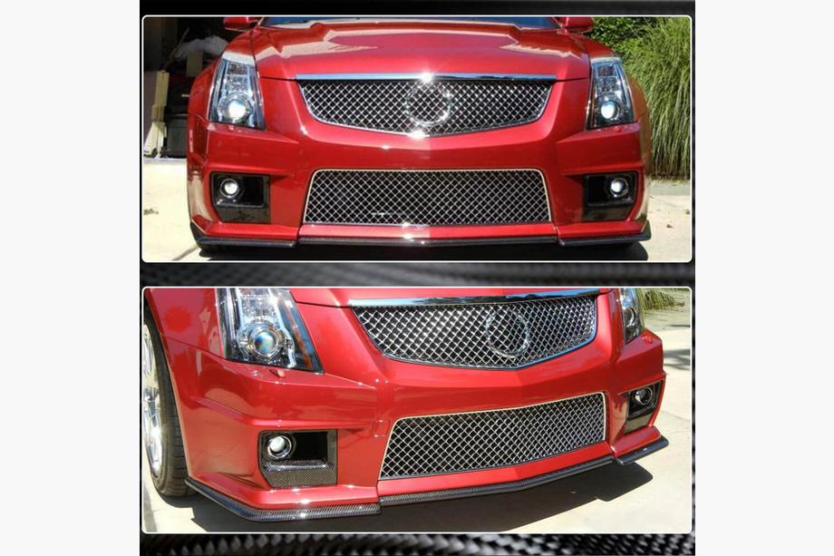 Cadillac CTS 2007–2014 Karbonový lip spoiler předního nárazníku Lip V2 (pro CTS V Coupe) Fotografie 4