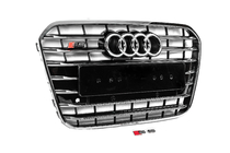 Audi A6 C7 2011–2017 Přední černá mřížka chladiče s chromovým rámečkem S-style (2011-2014) fotografie 3