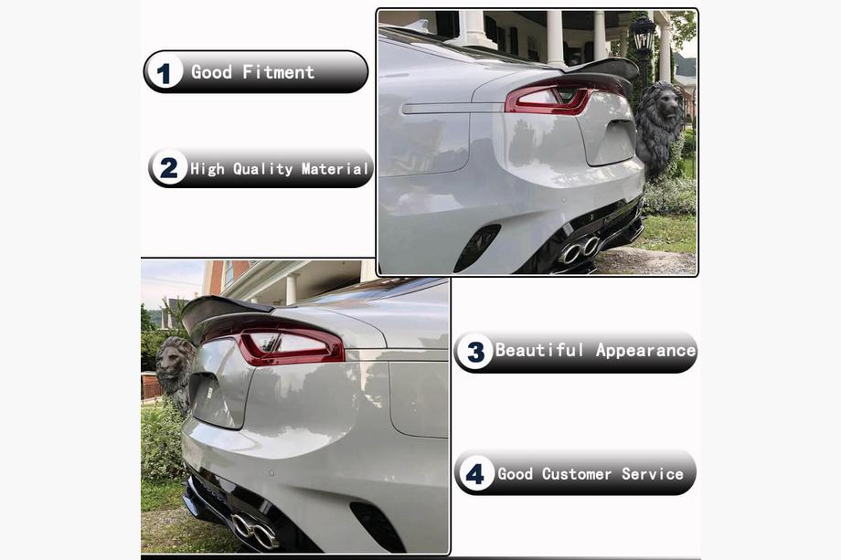 Kia Stinger 2017–2023 Spojler V2 (karbon) Fotografie 3