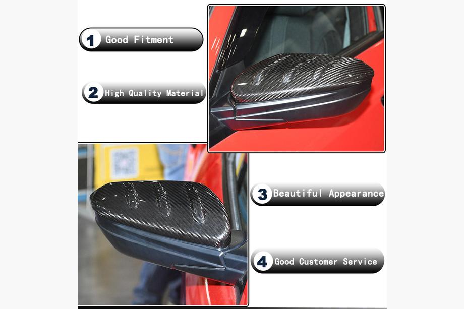 Honda Civic Sedan X 2016–2021 Kryty zrcátek V2 (karbon) Fotografie 3