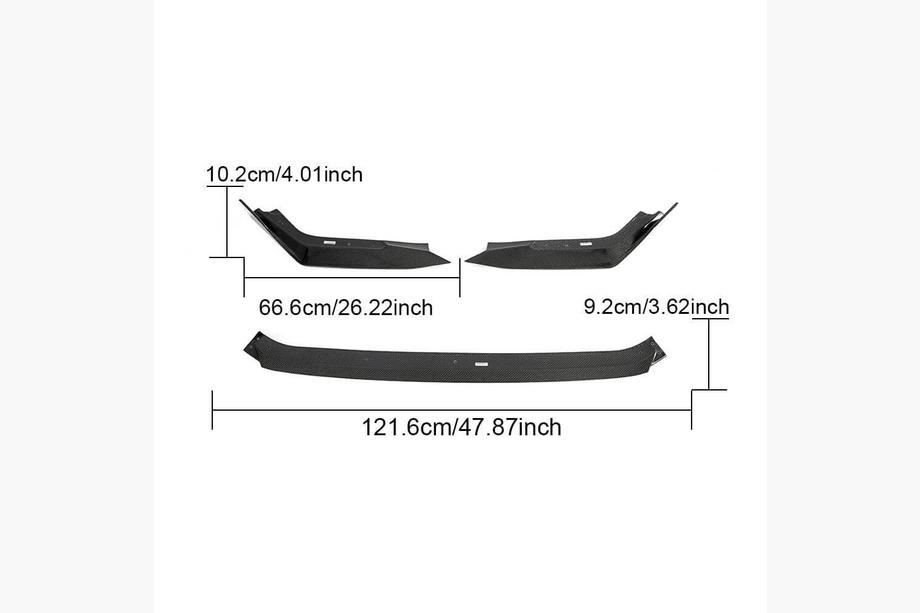 Honda Civic HB 2021– Lip spoiler předního nárazníku V2 (karbon) Fotografie 4