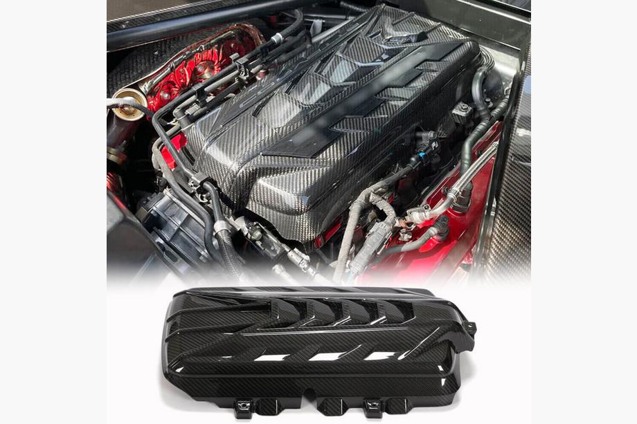 Chevrolet Corvette C8 2019– Kryt motoru (2019-2022, karbon) Image