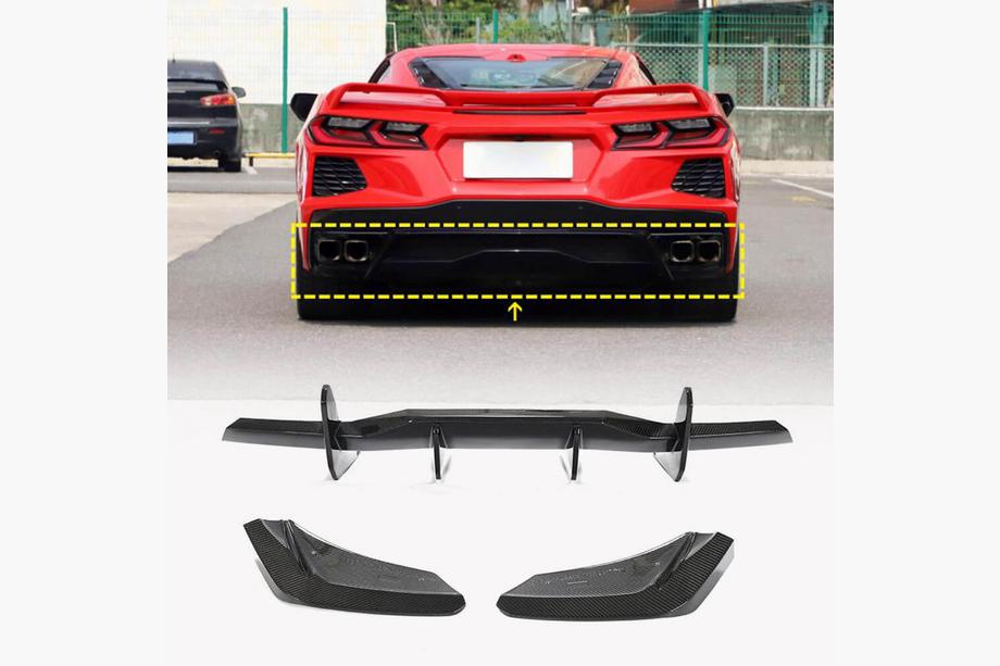 Chevrolet Corvette C8 2019– Difuzor zadního nárazníku V1 (2019-2022, karbon) Image