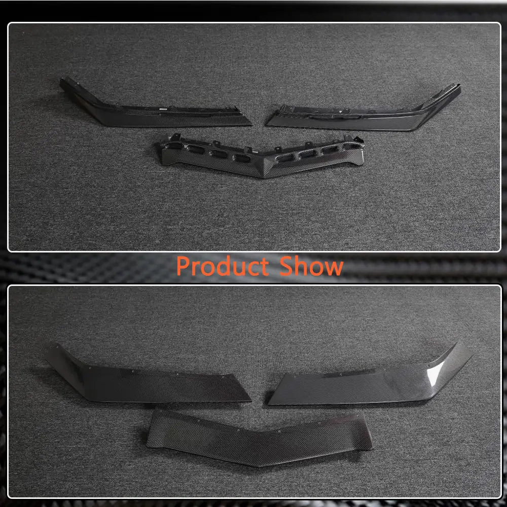 Chevrolet Corvette C8 2019– Přední lip spoiler na nárazník (pro Z06, 2020-2024, karbon) fotografie 6