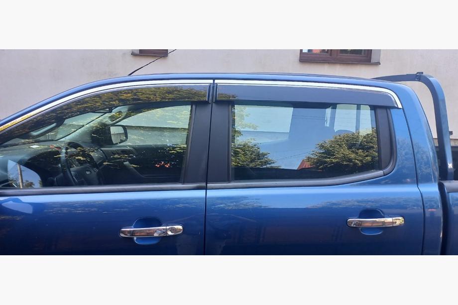 Ford Ranger 2011–2022 Okenní deflektory s chromovou lištou Niken Luxury (2015-2022, 4 ks) Fotografie 2