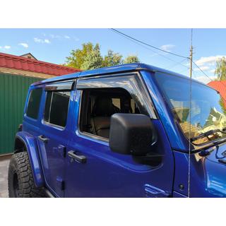 Okenní deflektory Niken Luxury (4 ks) Jeep Wrangler 2018– fotografie 4
