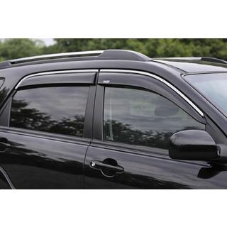 Okenní deflektory s chromovanou lištou Niken Luxury (4 ks) Kia Sportage 2004–2010 fotografie 2