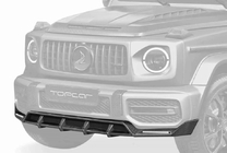 Mercedes G-Class W463 2018–2024 Lip spoiler předního nárazníku (pro G63 AMG, suchý karbon) fotografie 2