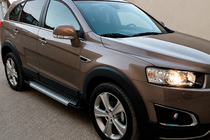 Opel Antara 2006–2017 Boční nášlapy Allmond Grey (2 ks, hliník) 2016–2018 fotografie 1