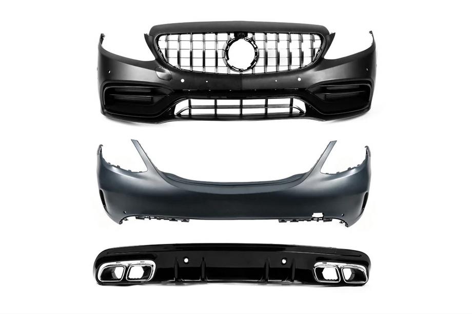 Mercedes C-Class W205 2014–2021 Sada bodykitu s kompletním zadním nárazníkem (AMG C63-designs 2018-2021) Image