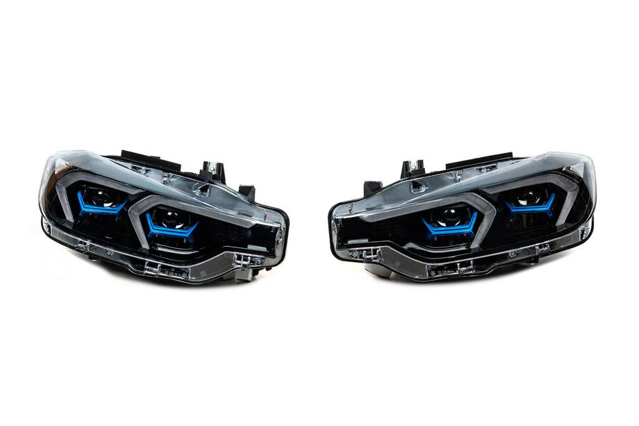 BMW řada 3 F30/F31 2012–2019 Přední světlomety ve stylu G20 (z halogenu na LED, 2 ks) Image