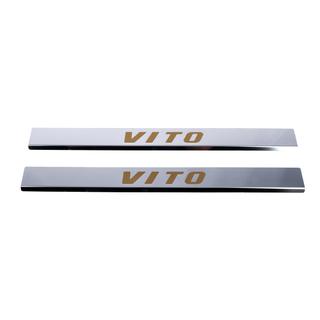 Kryty prahů Carmos (2 ks, nerezová ocel) Mercedes Vito W639 2004–2014 fotografie 3