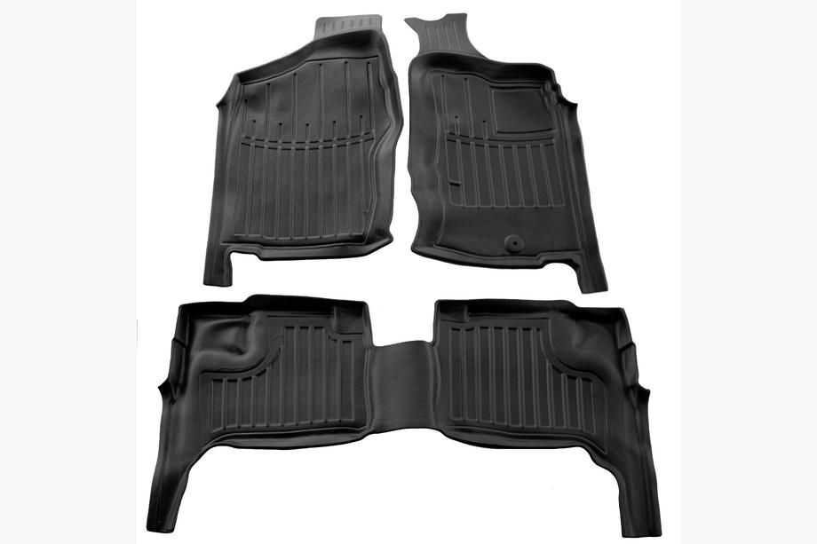 Nissan NP300 1999–2015 Gumové koberečky do interiéru Stingray 3D (pro Navara (D22), pravostranné řízení, 3 ks) Image