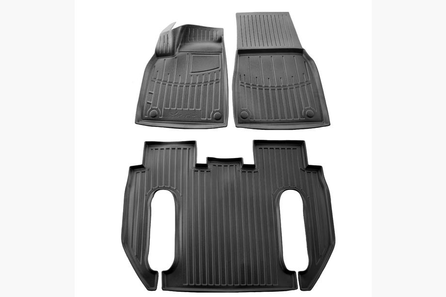 Tesla Model X 2015– Gumové autokoberce Stingray 3D (pro Plaid, 6místné, 3 ks) Image