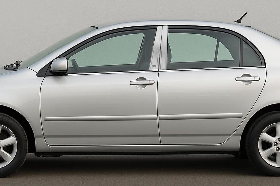 Toyota Corolla 2002–2007 Chromové kryty sloupků (4 ks, nerez) Image