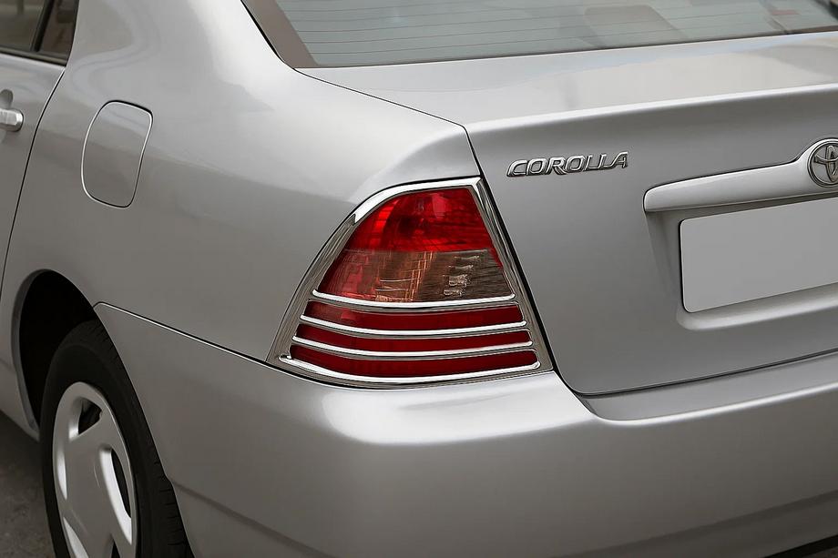 Toyota Corolla 2002–2007 Chromové kryty zadních světel (2002-2004, 2 ks, plast) Image